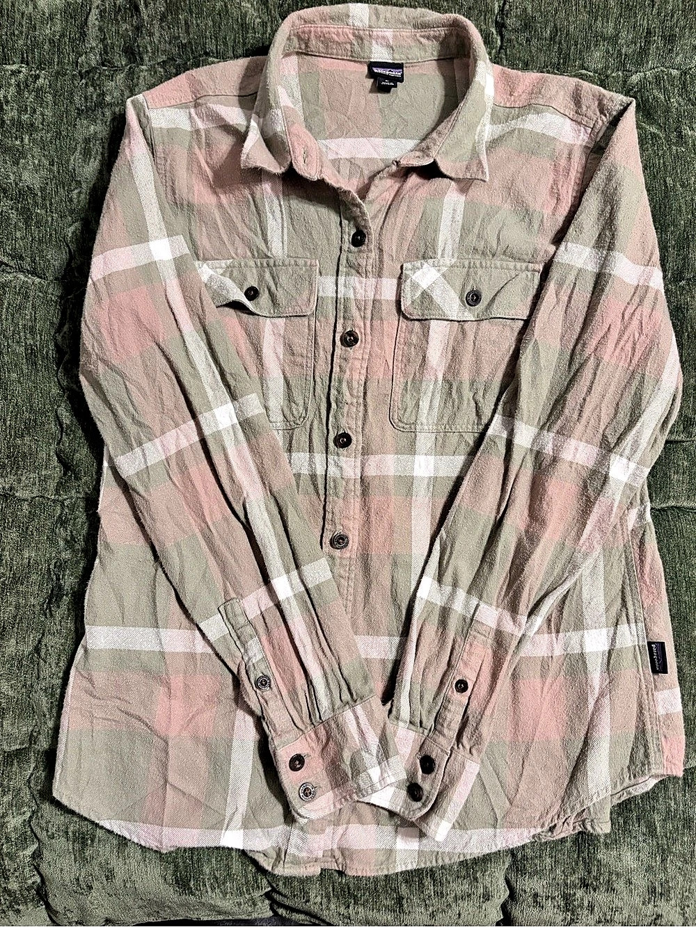 Patagonia Fjord Flannel Shirt Plaid Organic Cotton Medium